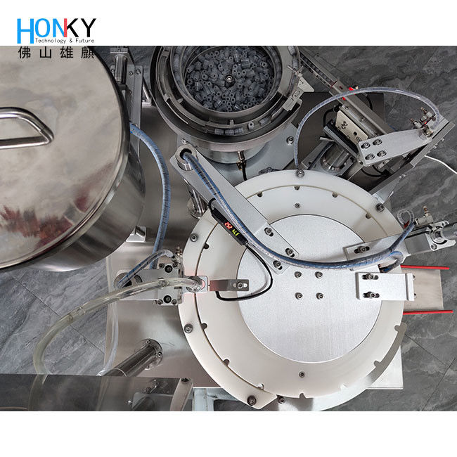 Máquina de llenado de jeringa de 10 ml con sistema de control intuitivo de versatilidad libre de moho y componentes neumáticos de marca de Taiwán