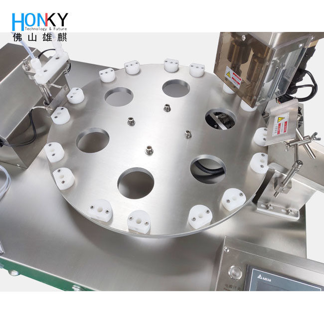 Máquina automática de llenado y tapado de tubos cirúrgicos de escritorio de 2 ml con sistema de doble cabeza para el llenado de biorreactores