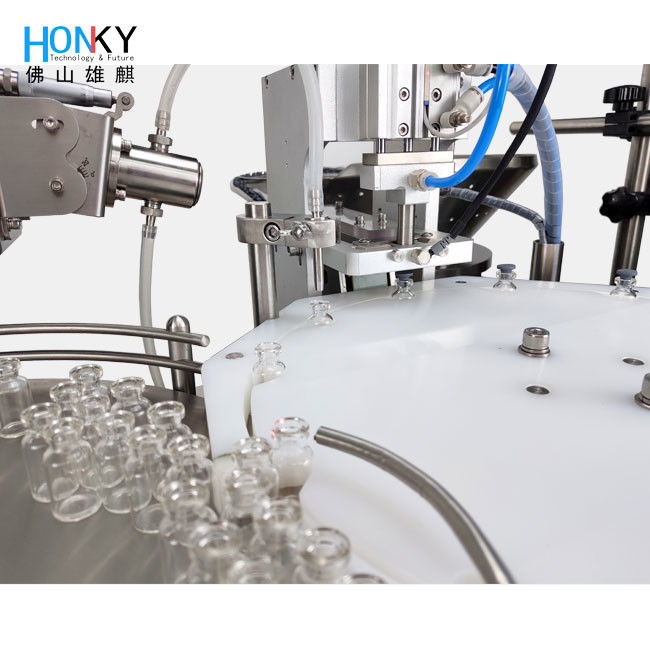 Automatic 3ml Frozen-Dry Powder Liquid Filling Machine With Semi-Pre-Pressing Function For The Frozen Dry Pre-Pressing