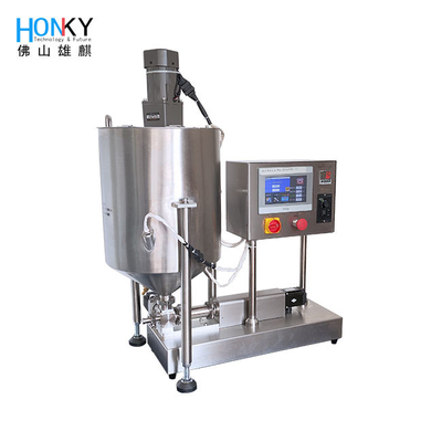 Máquina de llenado de jeringa de gel de escritorio con bomba de pistón cerámica servo y tolva de calefacción para el llenado de pasta de crema de masaje