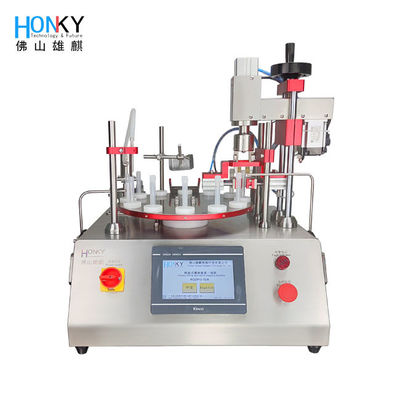 Máquina de llenado y tapado de aceite esencial de escritorio con sistema de tapado servo para llenado de botellas con tapa de goteo