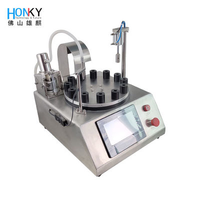 Máquina de llenado de cápsulas de muestra de perfume semiautomática de escritorio con alta precisión de llenado para llenado de perfume líquido