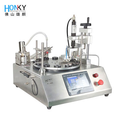35pcs/vidrio Vial Essential Oil Liquid de Min Desktop Filling Machine For 20ml