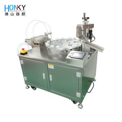 Máquina de llenado de botellas de vidrio de aceite esencial de escritorio de 5 ml con control eléctrico completo para el llenado de aceite para el cuidado de la piel