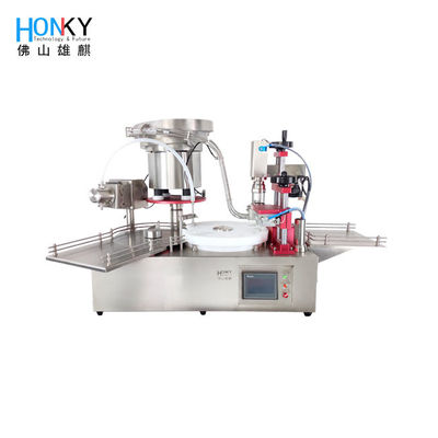 Máquina automática de llenado y tapado de botellas de aceite esencial de escritorio de 15 ml con función de alimentación de tapa
